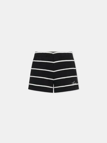 WOMEN - WOMEN'S STRIPED SWEATSHORT - Black
