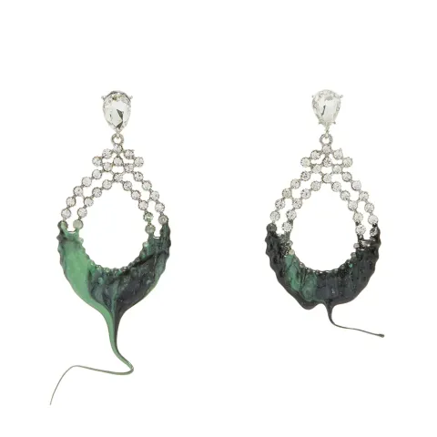 Crystal Drip Hoop Earings