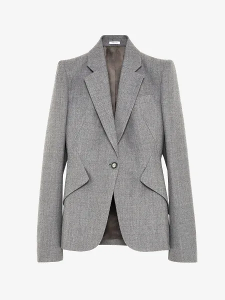 Wool Pinstripe Single-breasted Jacket