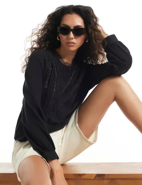River Island Pure Cotton Embroidered Blouse