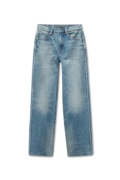 EMBELLISHED CHAIN STRAIGHT JEAN