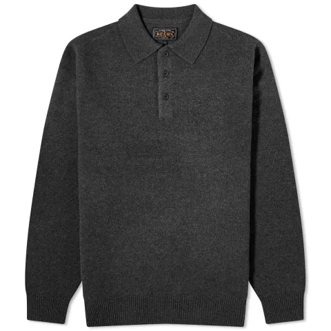 Long Sleeve Knit Polo