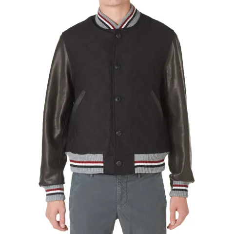 Whale Stamp Varsity Jacket