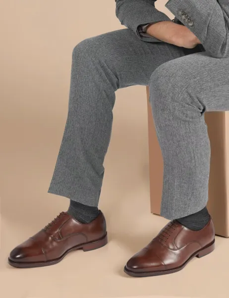 Jones Bootmaker Leather Oxford Shoes Brown
