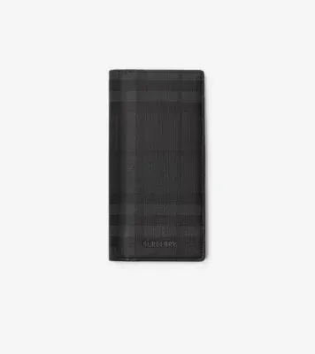 City Check Continental Wallet in Iron grey - Men, Cotton, Technical