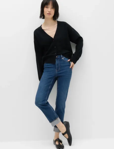 Marks & Spencer Harper mid-rise Cigarette Cropped Jeans Medium Indigo