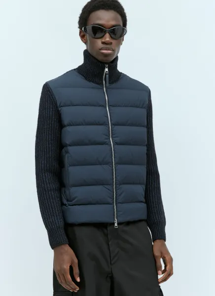 Padded Zip-Up Cardigan