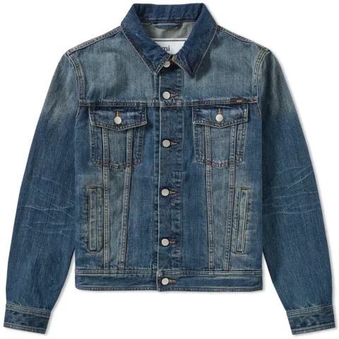 AMI Pocket Logo Denim Jacket