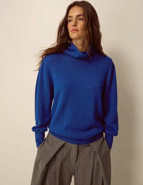 Monsoon Cotton Rich Funnel Neck Jumper