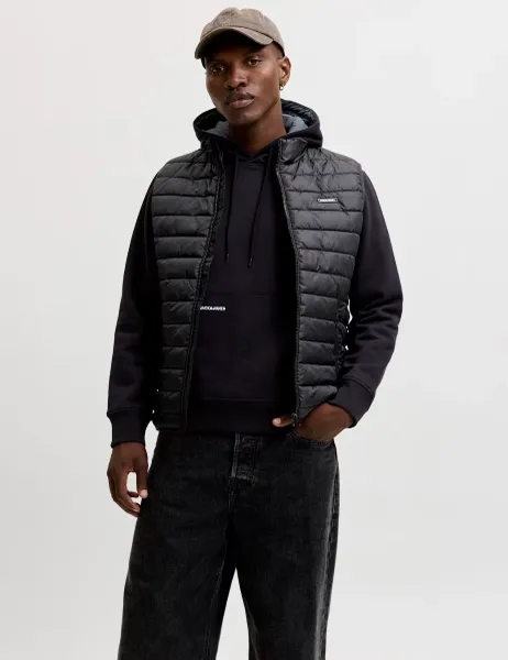 Jack & Jones Lightweight Quilted Gilet Black
