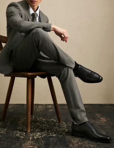 River Island Faux Leather Textured Lace Up Derby Shoes