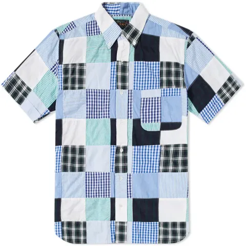 Short Sleeve Patchwork Shirt