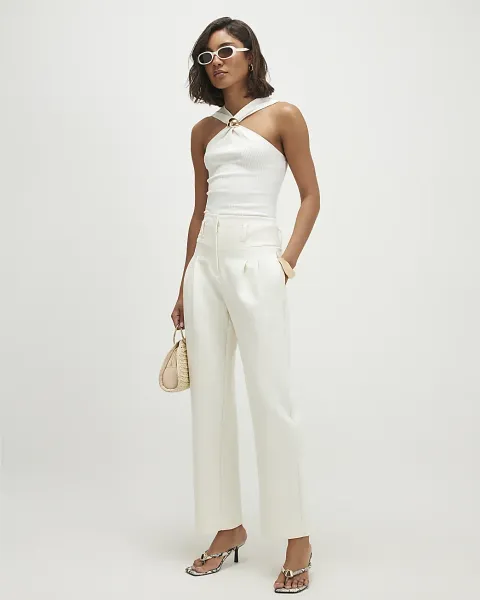 River Island Corset Detail Barrel Leg Trousers