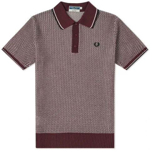 Fred Perry Reissue Two Colour Texture Knit Polo