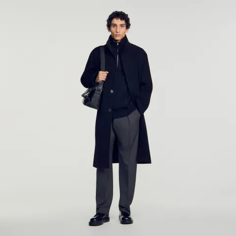 Long wool and cashmere coat