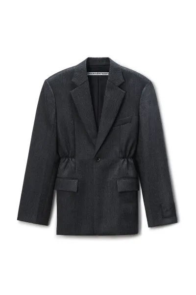 Oversized Blazer in Wool Twill