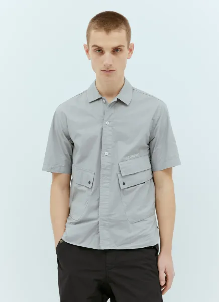 Logo Embroidery Poplin Shirt