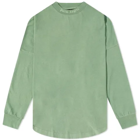 Long Sleeve Garment Dyed Logo T-Shirt