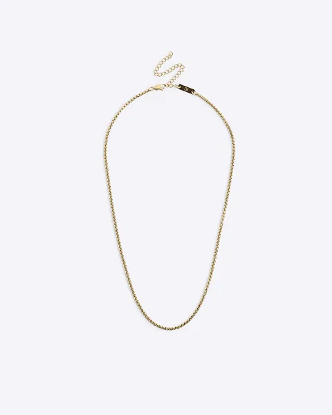 River Island Stainless Steel Cable Chain Necklace