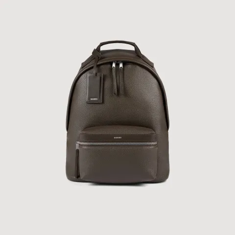 Coated canvas backpack