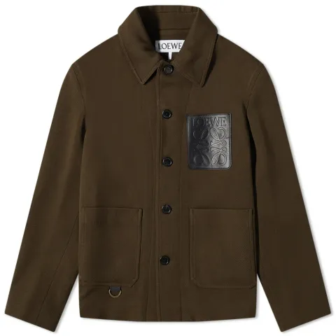 Anagram Leather Patch Workwear Jacket