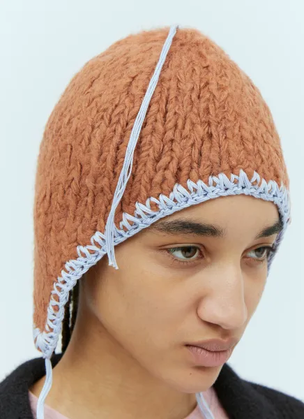 Self-Tie Knit Hat
