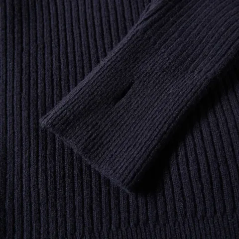 Rib Roll Neck Knit