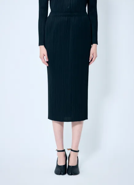 Pleated Pencil Skirt
