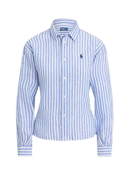 Linen Shirt Blue/White