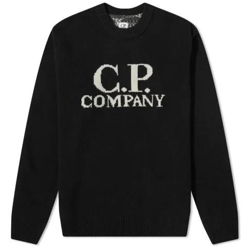 CP Company Logo Intarsia Crew Knit