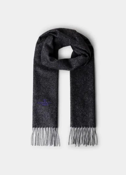 Hackett Wool-Cashmere Twill Scarf - Made in Italy