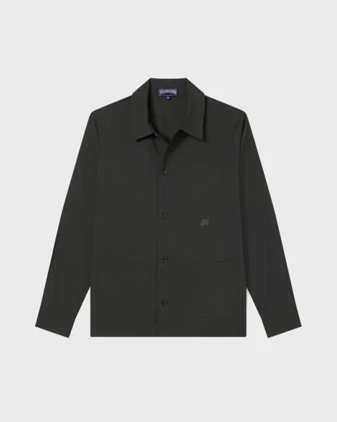 Vilebrequin Men Wool Overshirt Micro Carreaux