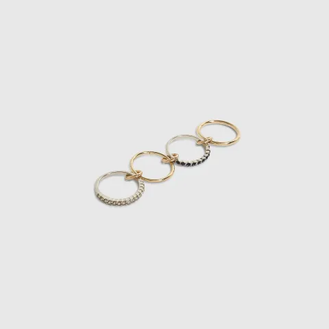 River Island Diamante Stack Ring