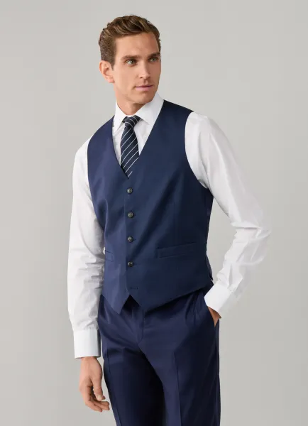 Wool Birdseye Waistcoat - Woven in Italy