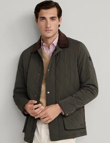 Hackett Quilted Parka Jacket Khaki