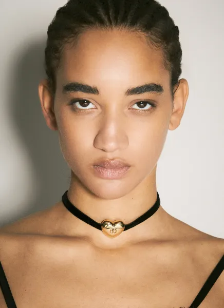 DG Heart Logo Velvet Choker