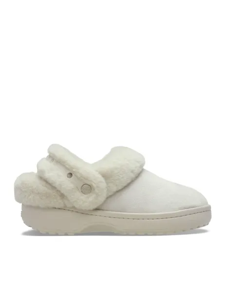 Crocs CI Unfurgtble Faux Fur Lined Clogs Cream