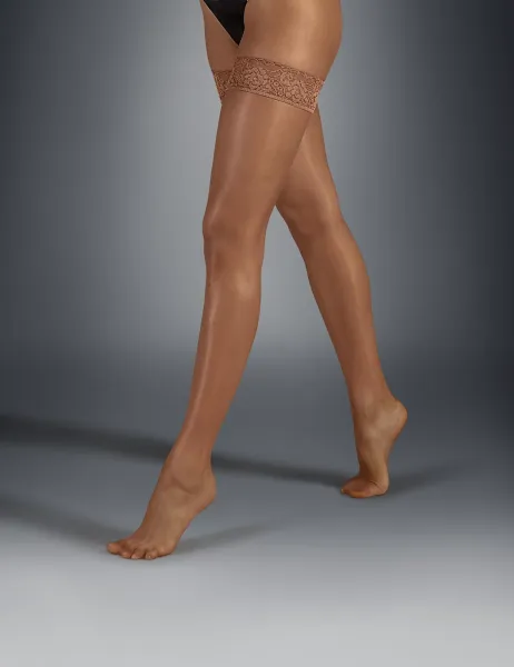 Bluebella Lace Top Hold-Ups Camel
