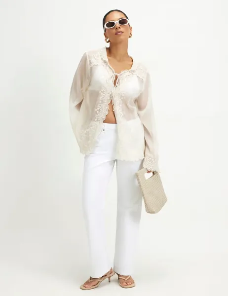 River Island Petite Mid Rise Skinny Jeans White