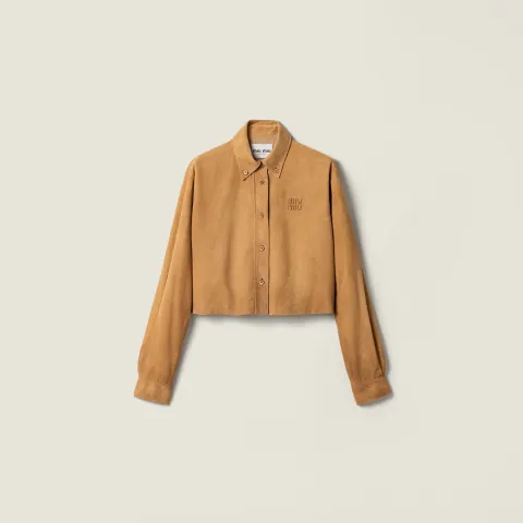 Waxed suede shirt