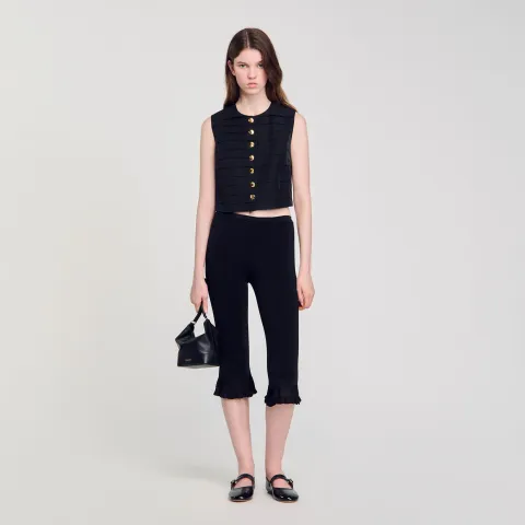 Pleated crop top