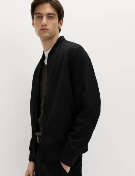 Marks & Spencer Zip-Up Bomber Jacket Black