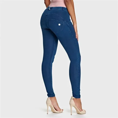 Freddy WRUP Denim - Mid Rise - Full Length - Dark Blue + Blue Stitching