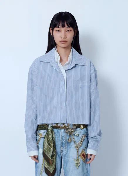 Striped Cropped Shirt
