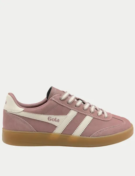 Gola Viper '78 Suede Lace Up Trainers Pink Mix