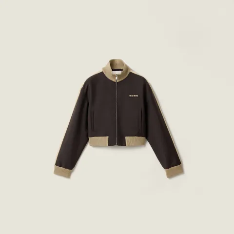 Kid mohair blouson jacket