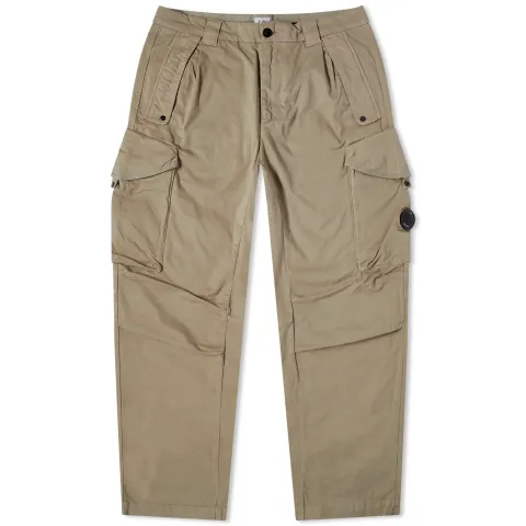 Stretch Sateen Loose Cargo Pants