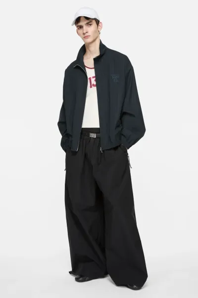 Pinstripe zip jacket