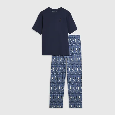 River Island Fairisle Penguin Pyjamas Set