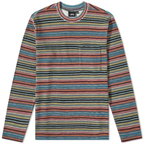 Printed Multi Stripe Crew